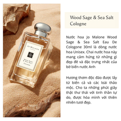 Nước Hoa Nữ Jo Malone Wood Sage & Sea Salt Cologne 30ml