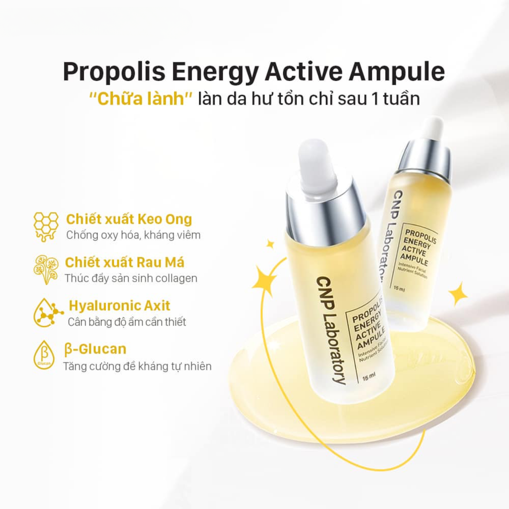Tinh Chất Keo Ong Tái Tạo Phục Hồi Da CNP Laboratory Propolis Energy Active Ampule