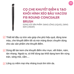 Cọ Che Khuyết Điểm & Tạo Khối Hình Xéo Bầu Vacosi F15 Round Concealer Brush