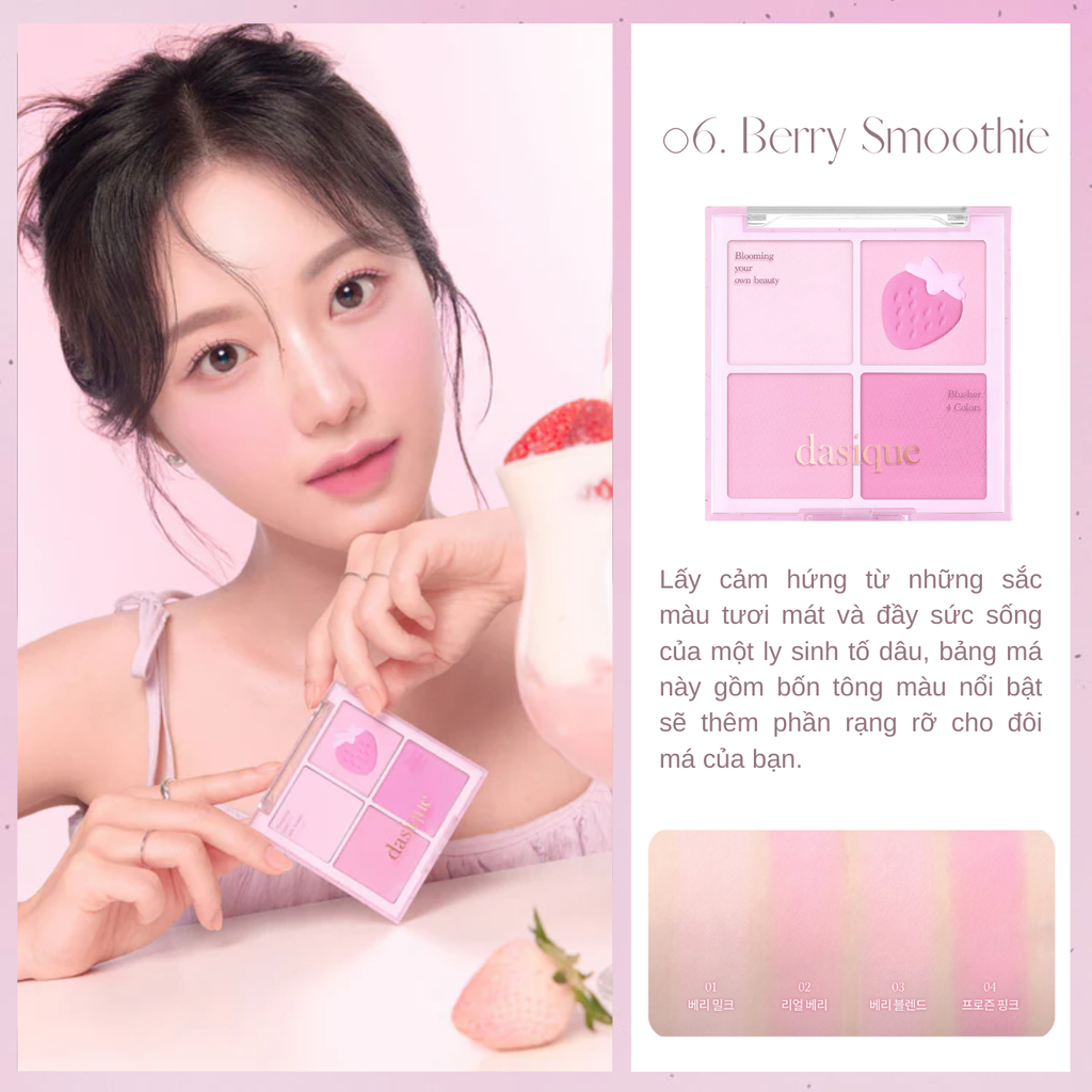 Phấn Má Hồng 4 Màu Dasique Blending Mood Cheek