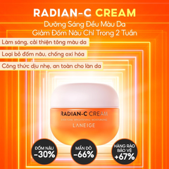 Kem Dưỡng Ẩm Hỗ Trợ Dưỡng Trắng Da Mờ Thâm Nám Laneige Radian-C Cream 10ml