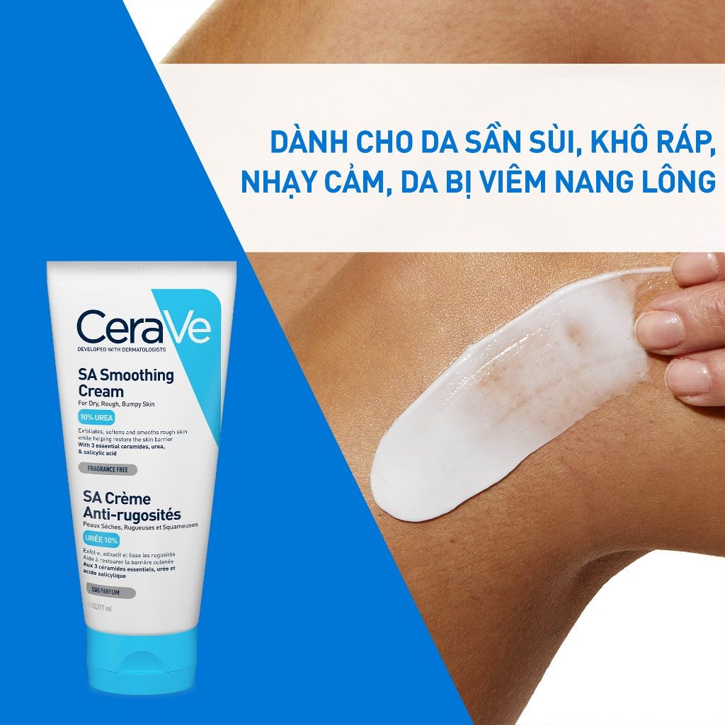 Kem Dưỡng Ẩm Cho Da Nhạy Cảm CeraVe SA Smoothing Cream 177ml