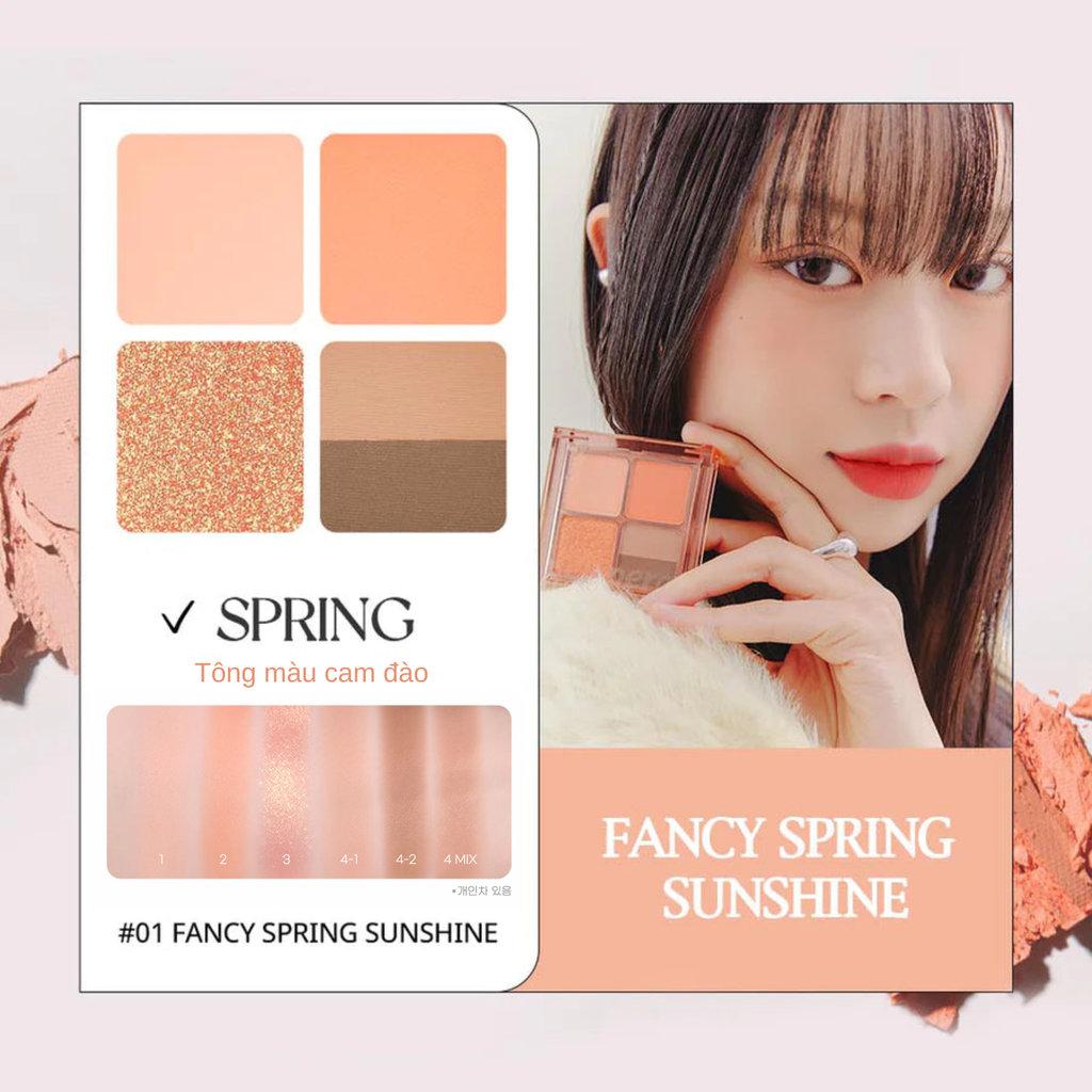 Phấn Mắt 4 Ô Peripera Ink Pocket Shadow Palette