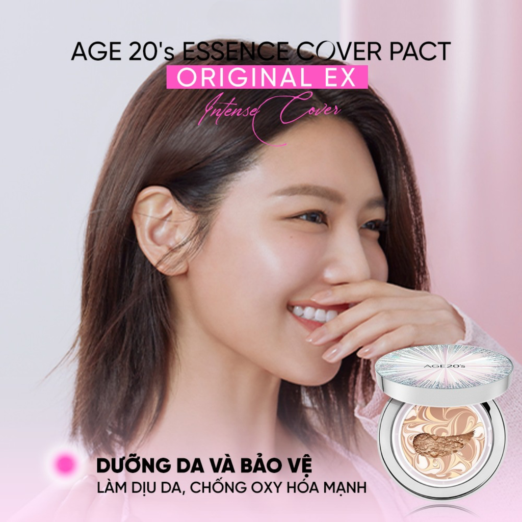 Phấn Tươi AGE20's Essence Cover Pact Original EX Intense Cover 12.5g