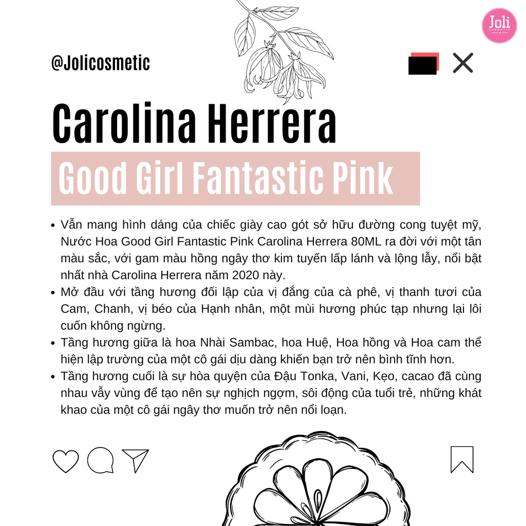 Nước Hoa Nữ Carolina Herrera Good Girl Fantastic Pink EDP 80ml