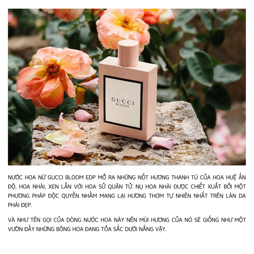 Set Nước Hoa Nữ Gucci Bloom (EDP 100ml + EDP 10ml + Body Lotion 100ml)
