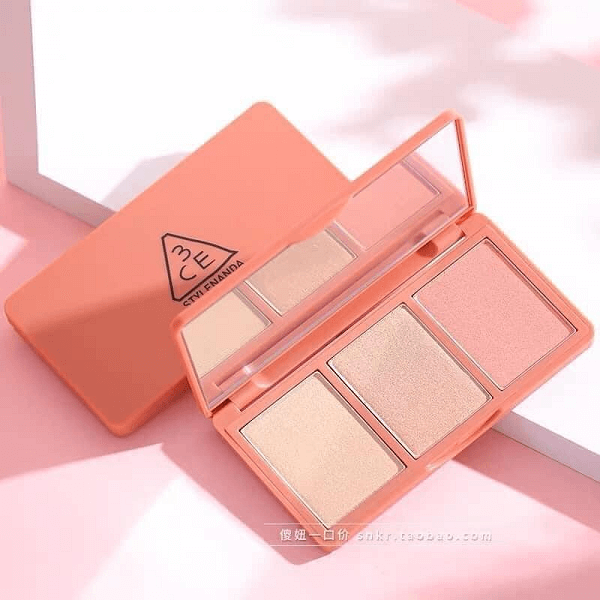 Bảng Phấn Highlight Bắt Sáng 3CE Strobing Skin Palette