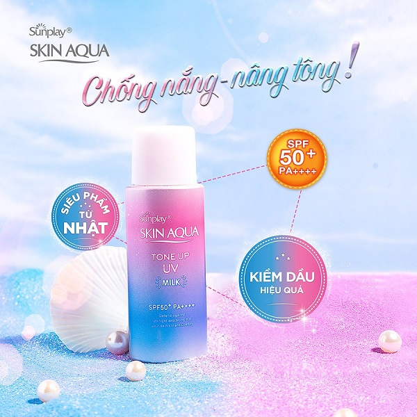 Sữa Chống Nắng Sunplay Hiệu Chỉnh Sắc Da 50g Skin Aqua Tone Up UV Milk Lavender SPF50+/PA++++Sữa Chống Nắng Sunplay Skin Aqua Tone Up UV Milk Lavender SPF50+PA++++ – JOLI COSMETIC