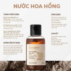 Nước Cân Bằng Da Chiết Xuất Hoa Hồng Cocoon Rose Water Toner 140ml