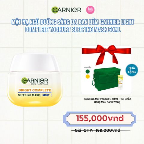 Mặt Nạ Ngủ Dưỡng Sáng Da Ban Đêm Garnier Light Complete Yoghurt Sleeping Mask 50ml