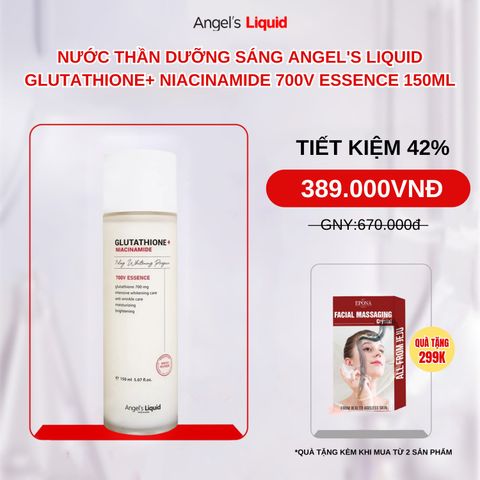 Nước Thần Dưỡng Sáng Angel's Liquid Glutathione+ Niacinamide 700V Essence 150ml