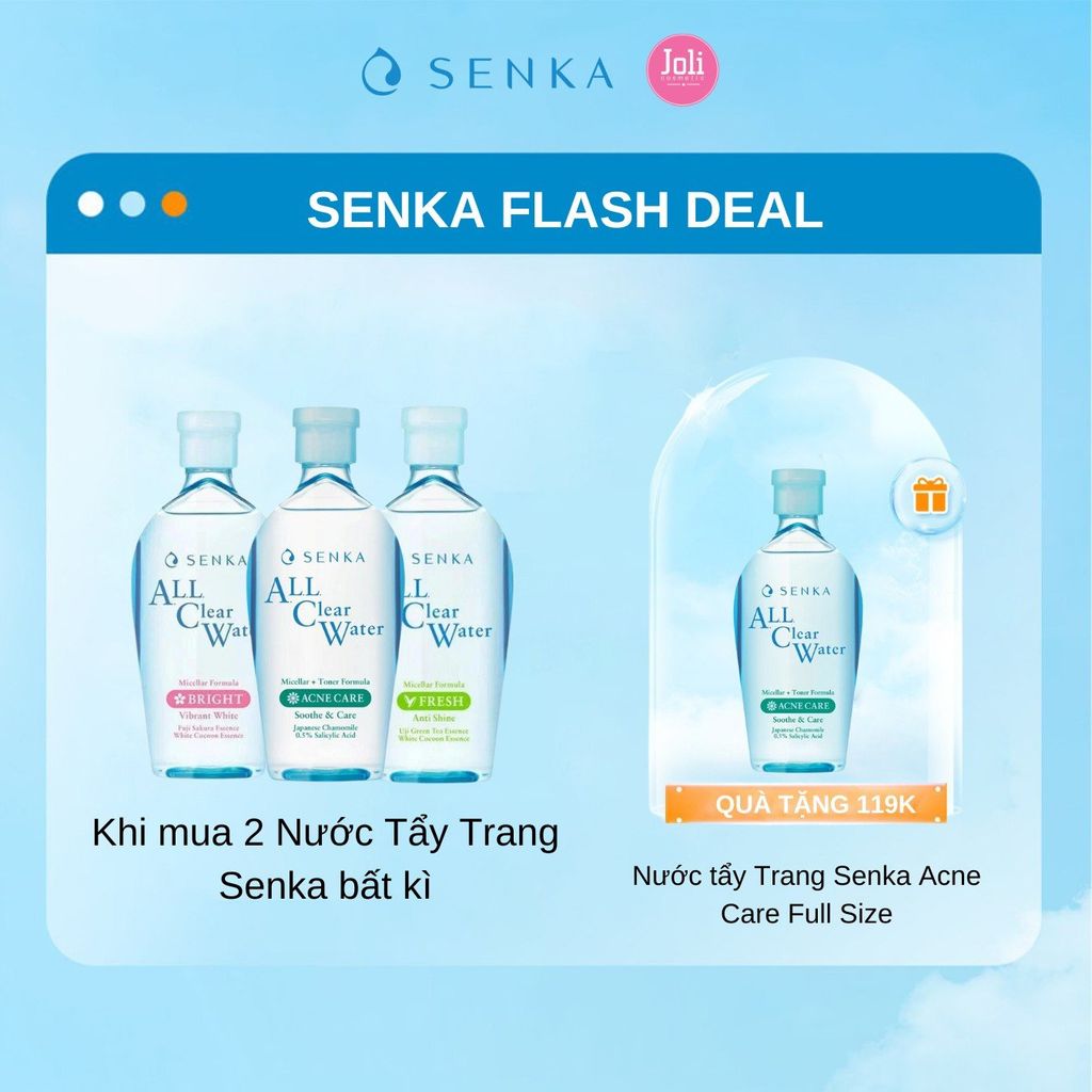 Nước Tẩy Trang Cho Da Mụn Senka All Clear Water Acne Care 230ml