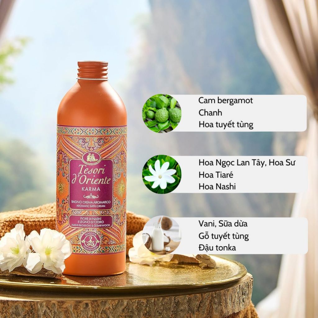 Sữa Tắm Hương Nước Hoa Tesori d'Oriente 500ml