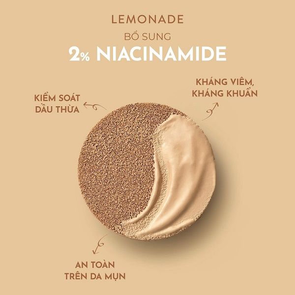 Phấn Nước Kiềm Dầu Lemonade Supermatte Cushion 15g