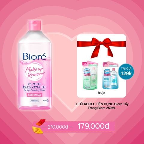 Nước Tẩy Trang Biore Soften Up Dưỡng Ẩm Da Perfect Cleansing Water 400ml