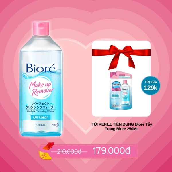 Nước Tẩy Trang Cho Da Dầu Biore Makeup Remover Perfect Cleansing Water Oil Clear 400ml