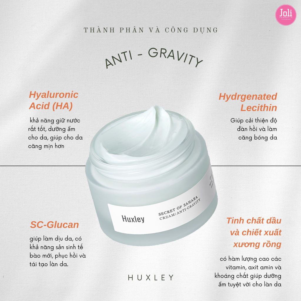 Kem Dưỡng Chống Lão Hoá Huxley Secret Of Sahara Cream Anti-Gravity 50ml