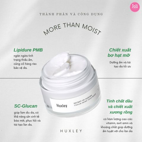 Kem Dưỡng Cấp Ẩm Cho Da Huxley Cream More Than Moist 50ml