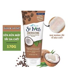 Sữa Rửa Mặt Tẩy Tế Bào Chết Cà Phê & Dừa St.Ives Energizing Coconut & Coffee Face Scrub 170g