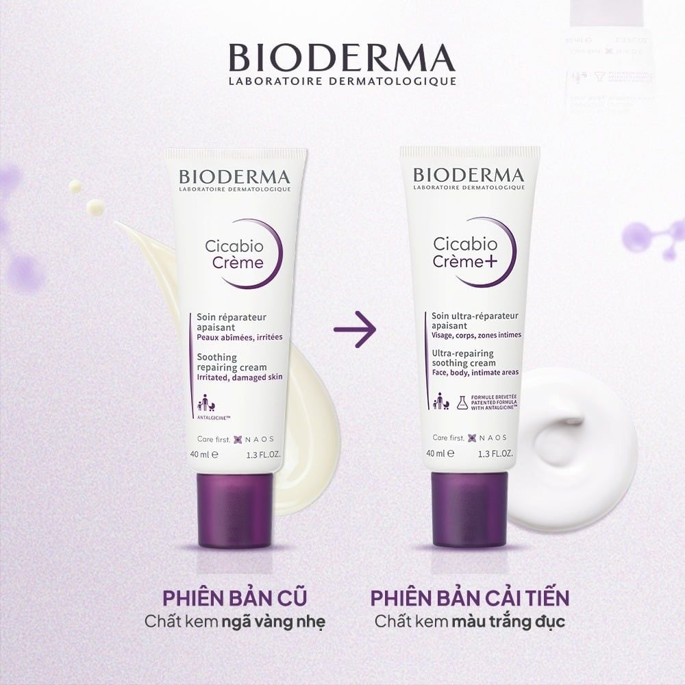 Kem Dưỡng Ẩm Phục Hồi Làm Dịu Da Bioderma Cicabio Crème+ 40ml