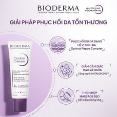 Kem Dưỡng Ẩm Phục Hồi Làm Dịu Da Bioderma Cicabio Crème+ 40ml