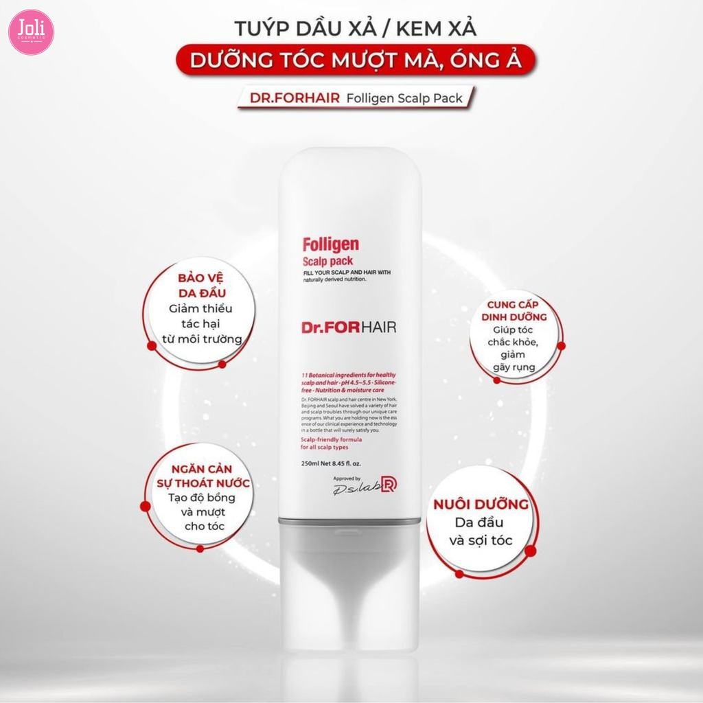 Dầu Xả Dưỡng Tóc Suôn Mượt Dr.FORHAIR Folligen Scalp Pack 250ml