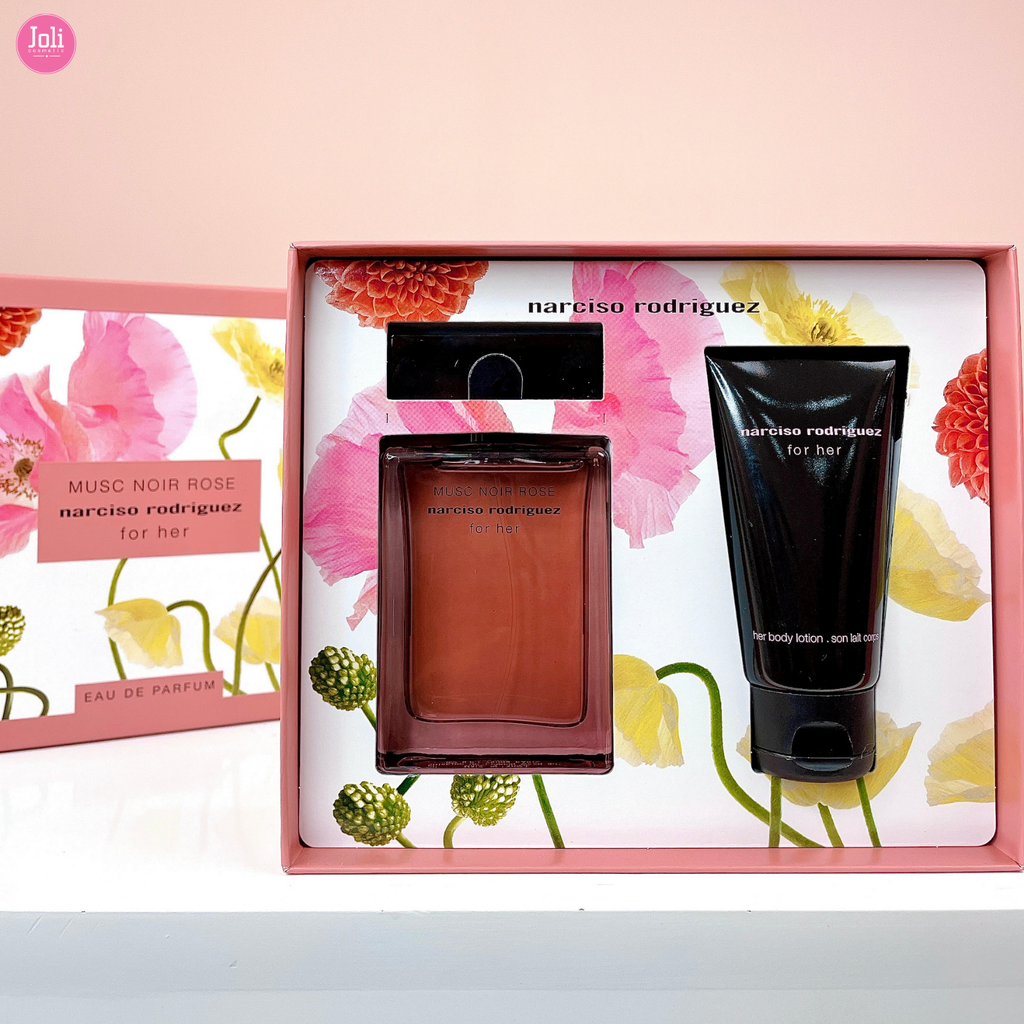 Set Nước Hoa Nữ Narciso Musc Noir Rose For Her EDP 50ml + Lotion Narciso 50ml