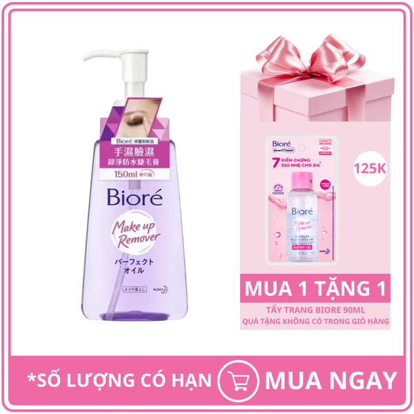 Dầu Tẩy Trang Cho Mọi Loại Da Biore Makeup Remover Perfect Oil 150ml