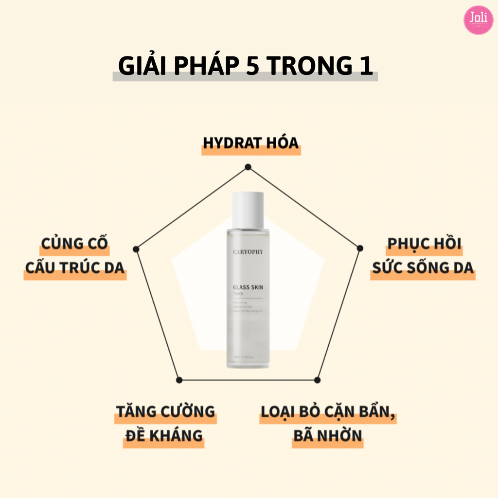 Nước Hoa Hồng Làm Sáng Da Caryophy Glass Skin Toner 120ml