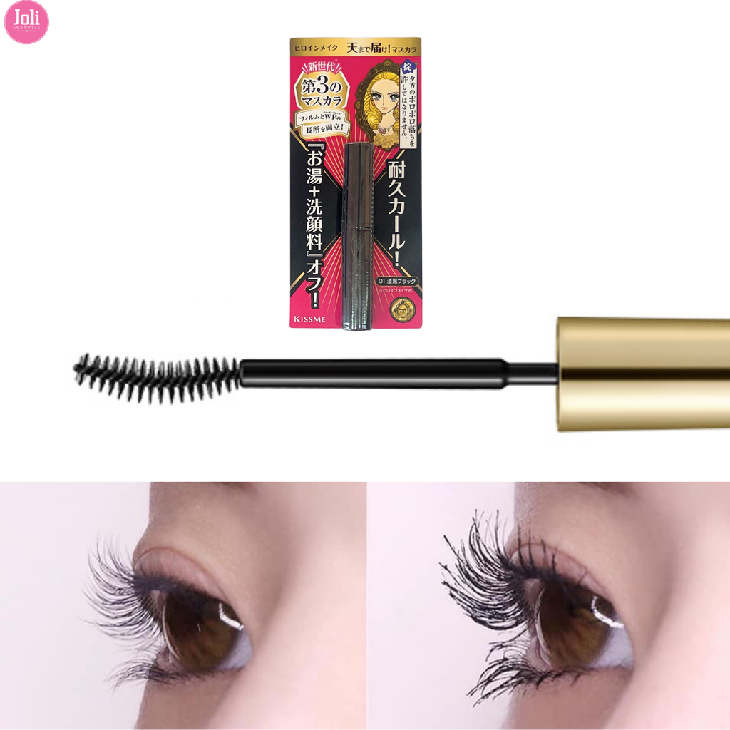 Mascara Màng Film Nâng Cong Dài Mi KissMe Heroine Make Long & Curl Waterproof Mascara Advanced Film 2.2g