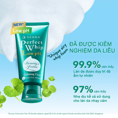 Sữa Rửa Mặt Cho Da Nhạy Cảm Senka Perfect Whip Low pH Calming Cica 100g