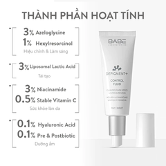 Kem Dưỡng Sáng Da Giảm Thâm Nám Babe Depigment + Control Fluid 40ml