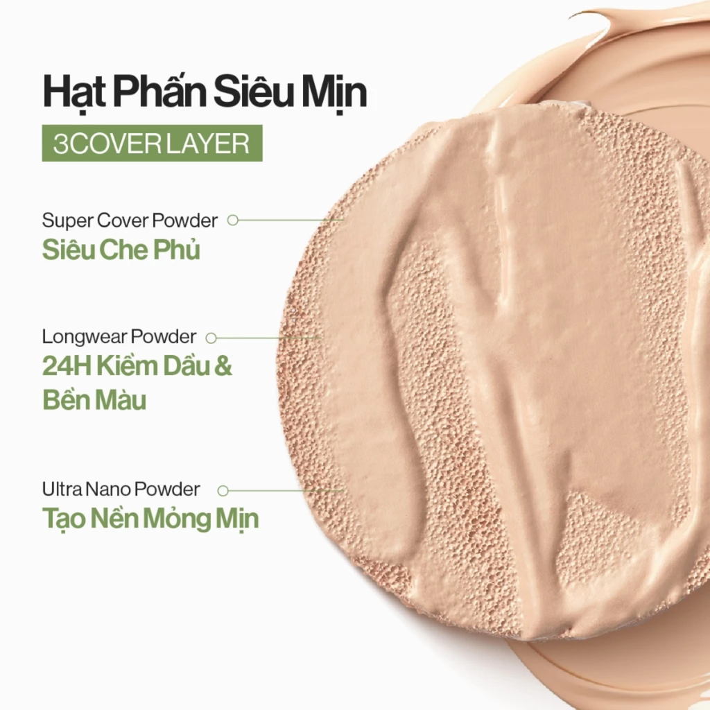 Phấn Nước Kiềm Dầu Glamrr Q Vegan Super Cover Cushion SPF50+/PA+++ 15g