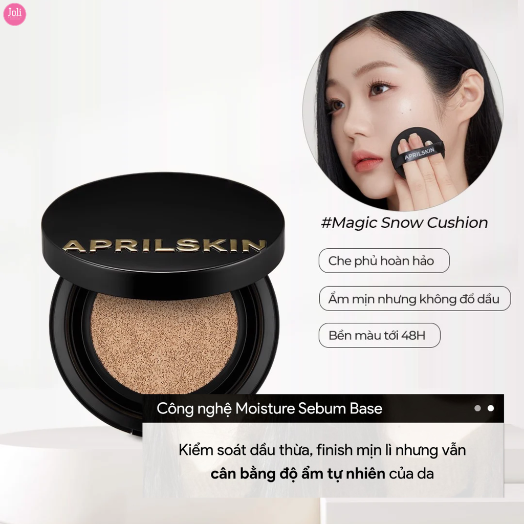 Phấn Nước April Skin Magic Snow Cushion (Tặng kèm lõi)