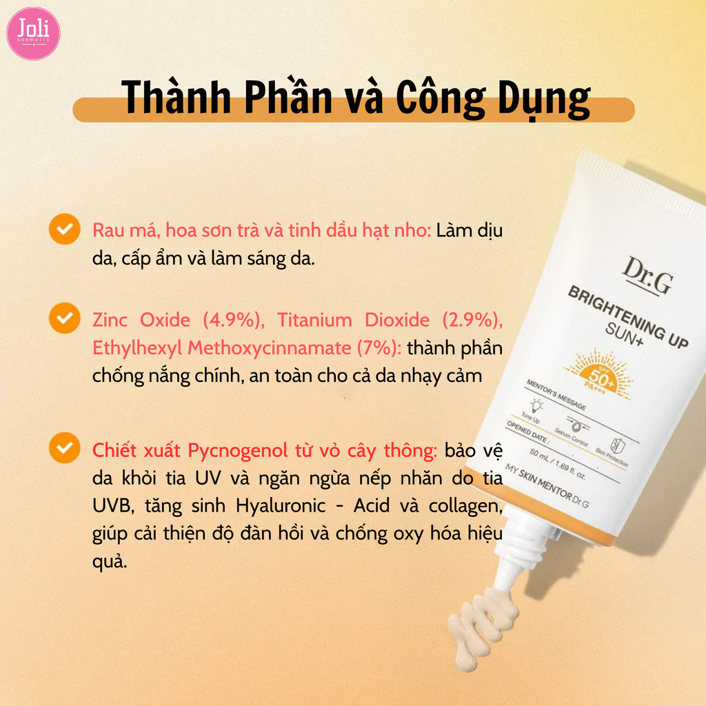 Kem Chống Nắng Dưỡng Sáng Da Dr.G Brightening Up Sun+ SPF50+ PA+++