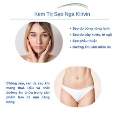 Kem Hỗ Trợ Trị Sẹo Klirvin 25g
