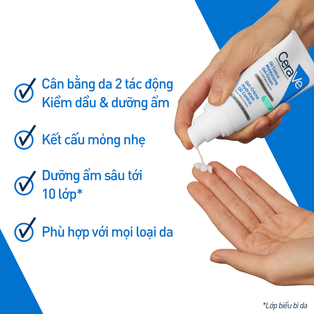 Kem Dưỡng Dạng Gel Kiềm Dầu Cho Da Dầu & Hỗn Hợp Cerave Oil Control Moisturising Gel-Cream 52ml