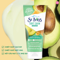Sữa Rửa Mặt Tẩy Tế Bào Chết Bơ & Mật Ong St.Ives Soft Skin Avocado & Honey Scrub 170g