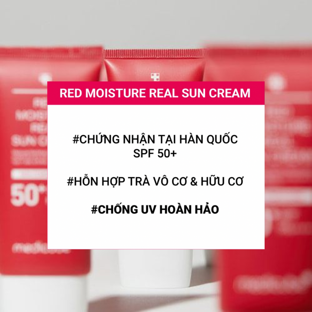 Kem Chống Nắng Cho Da Dầu Mụn Medicube Red Moisture Real Sun Cream 10ml