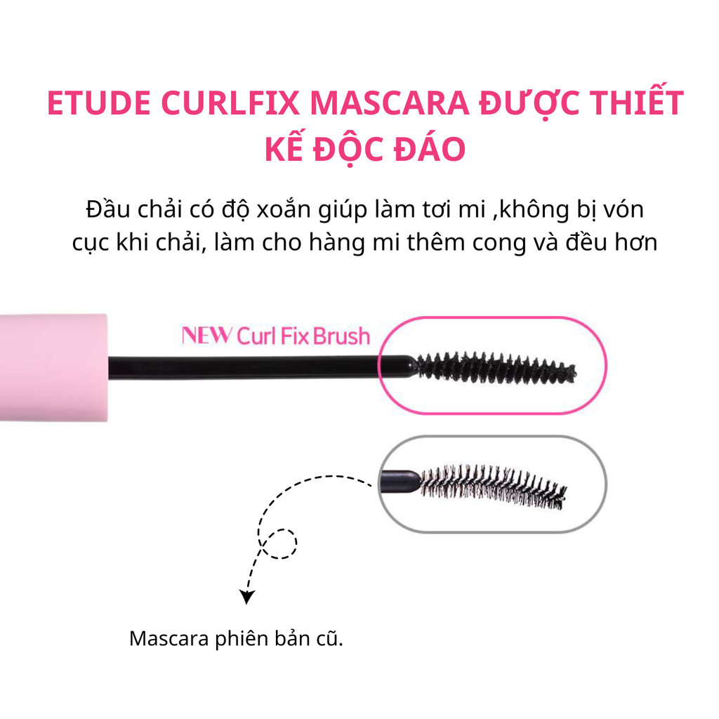 Mascara Uốn Cong Lông Mi Etude Curl Fix Mascara 8g