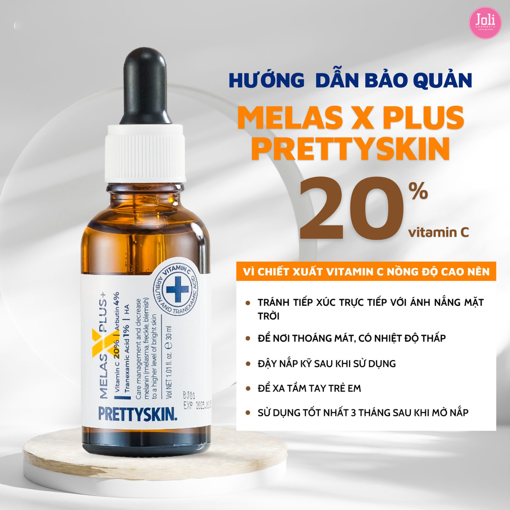 Tinh Chất Dưỡng Trắng Da Mờ Thâm Prettyskin Melas X Plus 30ml