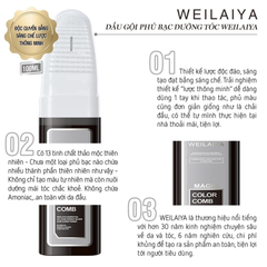 Dầu Gội Phủ Bạc Dưỡng Tóc Weilaiya Magic Color Comb 50ml+50ml