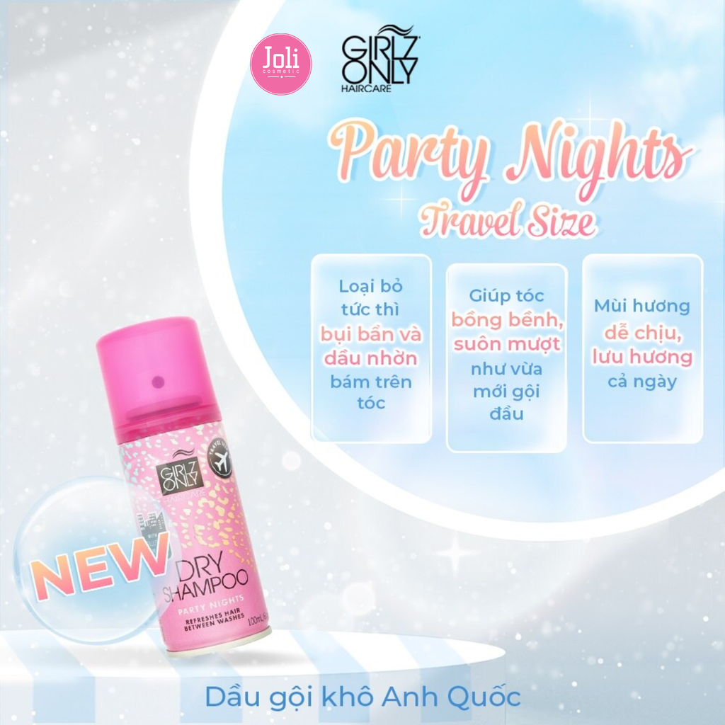 Dầu Gội Khô Girlz Only 100ml