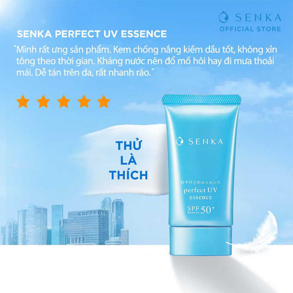 Kem Chống Nắng Dạng Tinh Chất Senka Perfect UV Essence SPF50+ PA+++ 50g