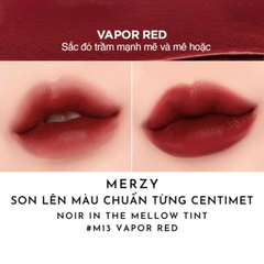 Son Kem Merzy Noir In The Mellow Tint Edition Limited Red #M13 Vapor Red (Màu Đỏ Trầm)