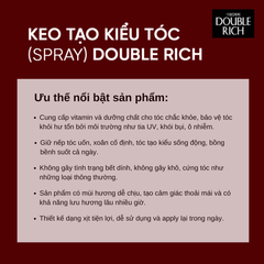 Xịt Tạo Kiểu Tóc Giữ Tóc Cố Định Double Rich Hair Spray Strong Hold 170ml