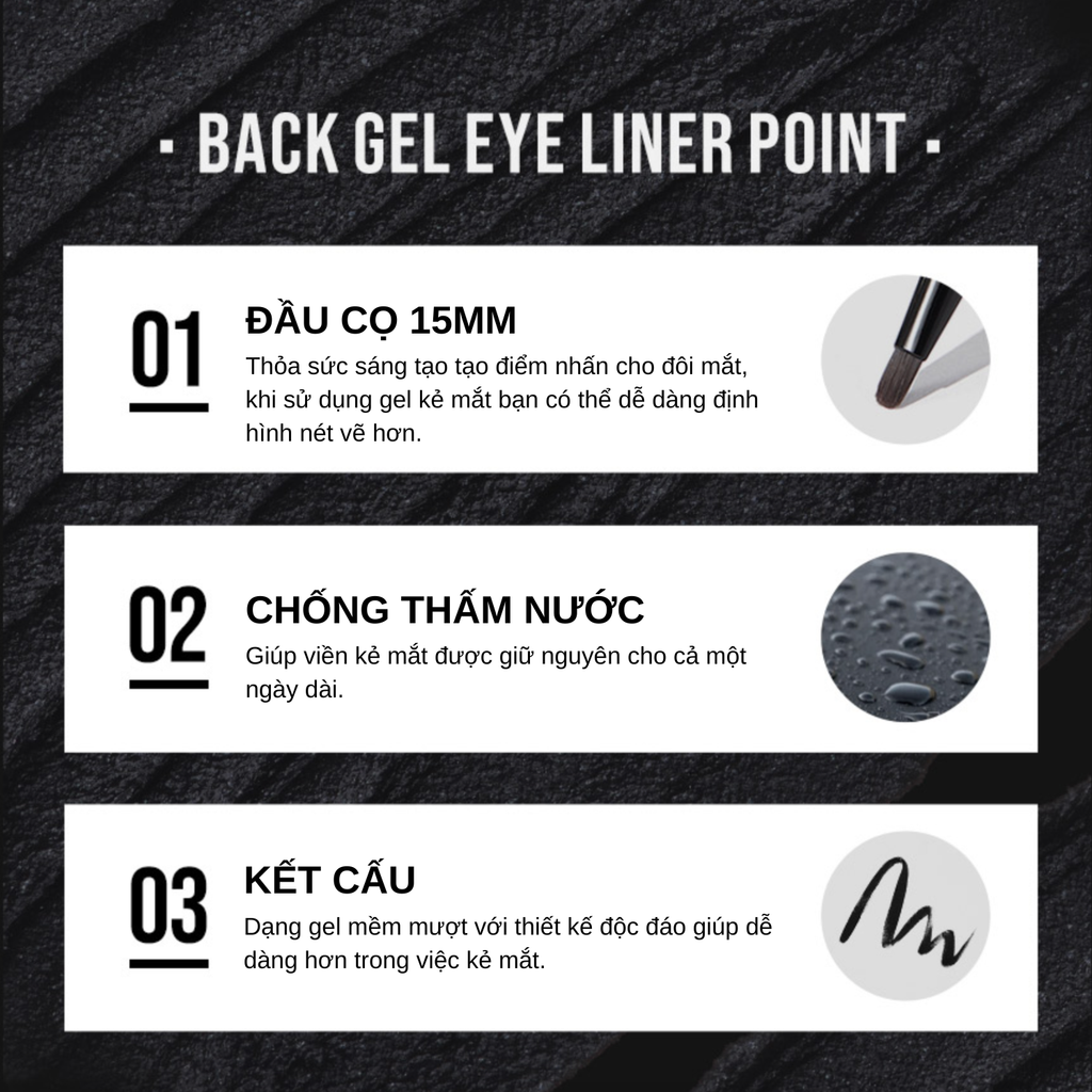Kẻ Mắt Dạng Gel TonyMoly Backstage Gel Eyeliner 4g