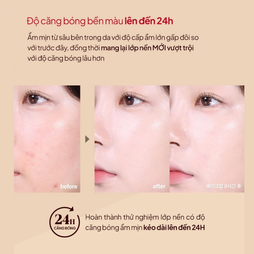Kem Nền Espoir Be Glow Foundation Set SPF27 PA++ 30g (tặng kem lót Glowrizer Mini + Mút tán nền Fitting Sponge Handy)