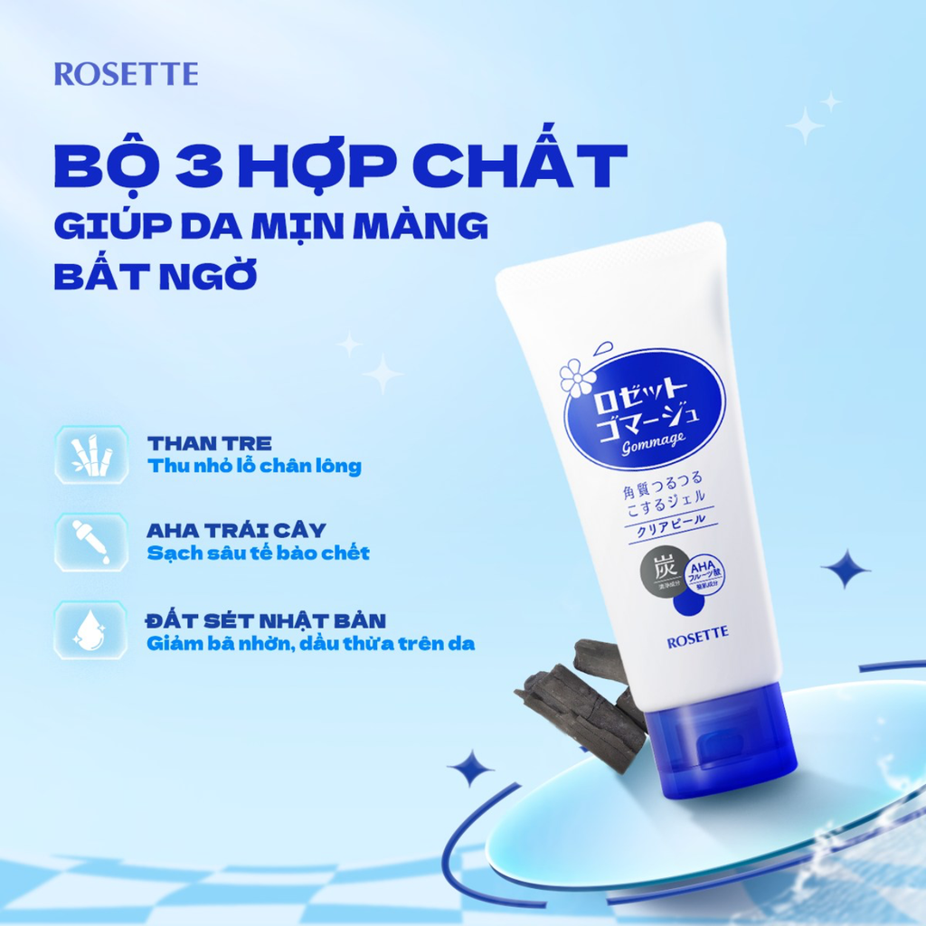Tẩy Tế Bào Chết Rosette Gommage Moist Peeling Gel 120g