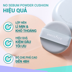 Phấn Nước Kiềm Dầu innisfree No-Sebum Powder Cushion SPF29 PA++ 14g